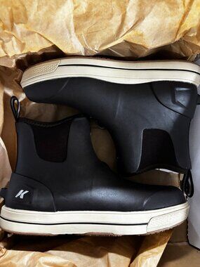Korkers Neo Flex Men’s Waterproof Ankle Deck Boots Black Size 8 Brand New